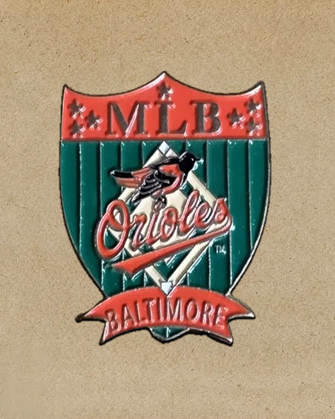 1996 Baltimore Orioles MLB Shield Crest Pin