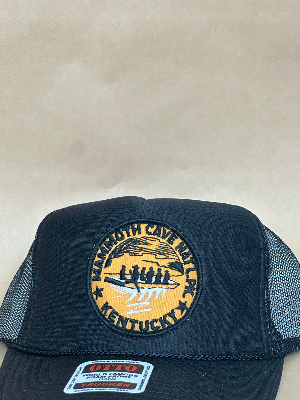 Mammoth Cave Black Trucker Hat